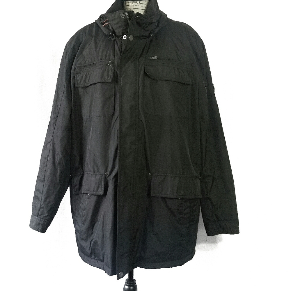 Hawk & Co Hooded Heavyweight Jacket Black XL